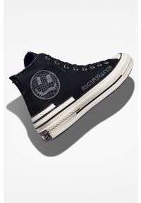 Converse trampki Chuck 70 Trippy Heel kolor czarny. Nosek buta: okrągły. Zapięcie: sznurówki. Kolor: czarny. Materiał: guma. Szerokość cholewki: normalna #8
