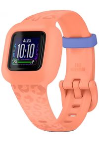 GARMIN - Garmin Vivofit Junior 3 Leopard Pomarańczowy. Kolor: pomarańczowy