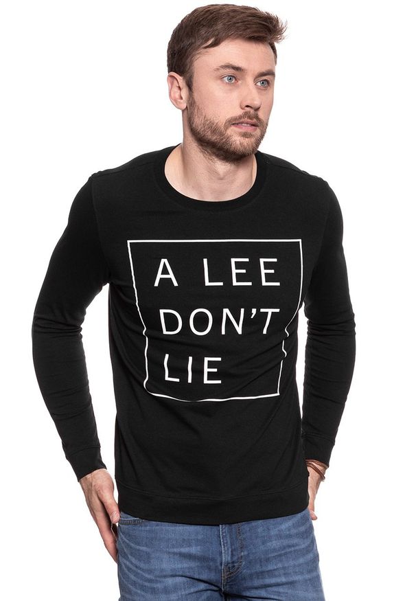 Lee - LONGSLEEVE LEE DON´T LIE TEE LS BLACK L65VEQ01. Długość rękawa: długi rękaw. Wzór: nadruk