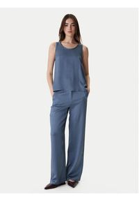 Marella Spodnie materiałowe Robinia2 2615131281 Granatowy Straight Fit. Kolor: niebieski. Materiał: wiskoza #5