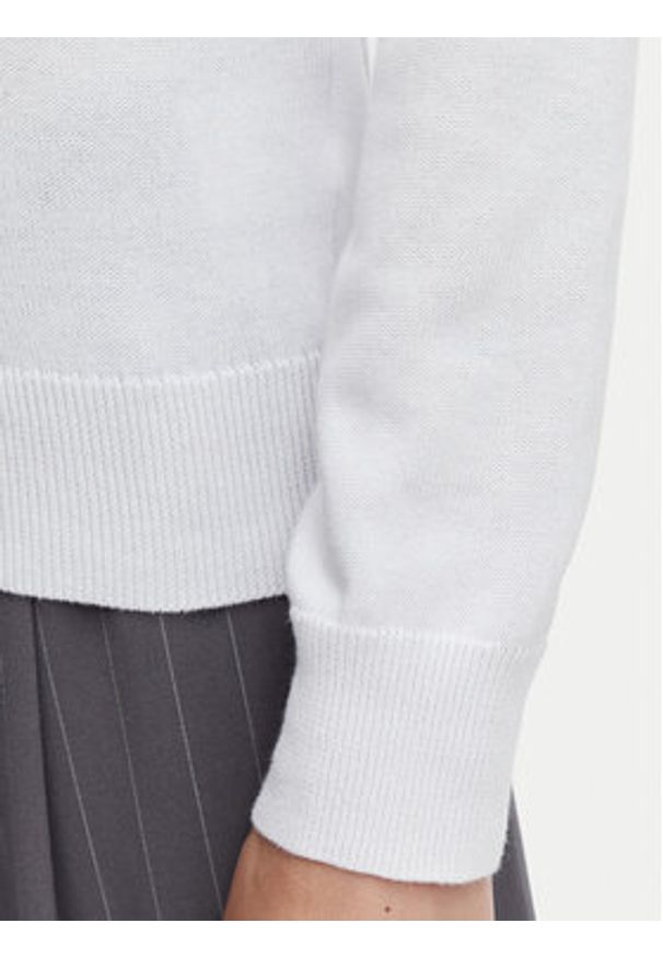 Beverly Hills Polo Club Sweter P-SS26W-M536563 Biały Regular Fit. Typ kołnierza: polo. Kolor: biały. Materiał: bawełna