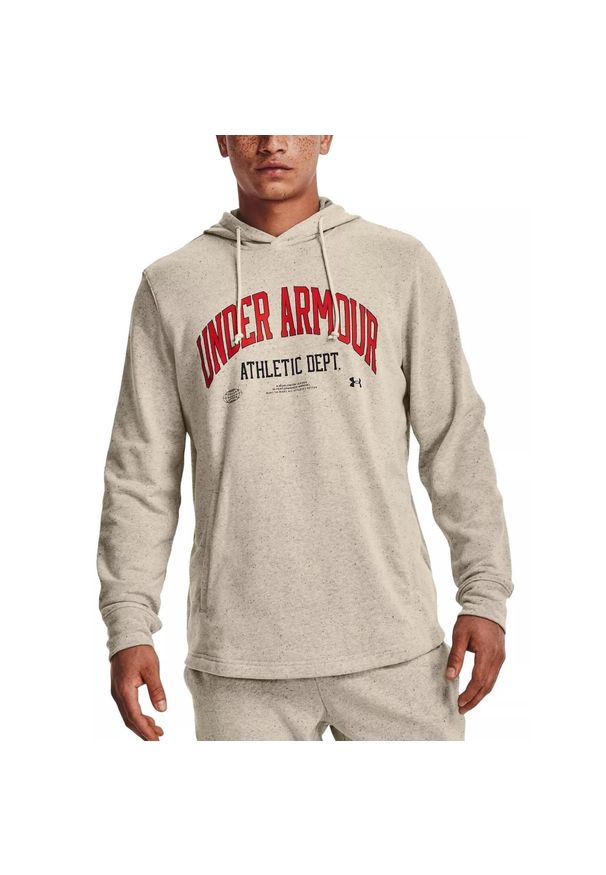 Bluza męska z kapturem Under Armour Rival Try Athlc Dept Hd. Typ kołnierza: kaptur. Kolor: beżowy