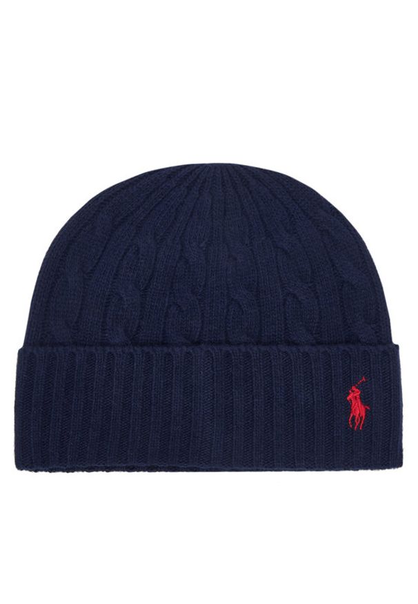 Polo Ralph Lauren Czapka 449959346002 Granatowy. Kolor: niebieski. Materiał: wełna