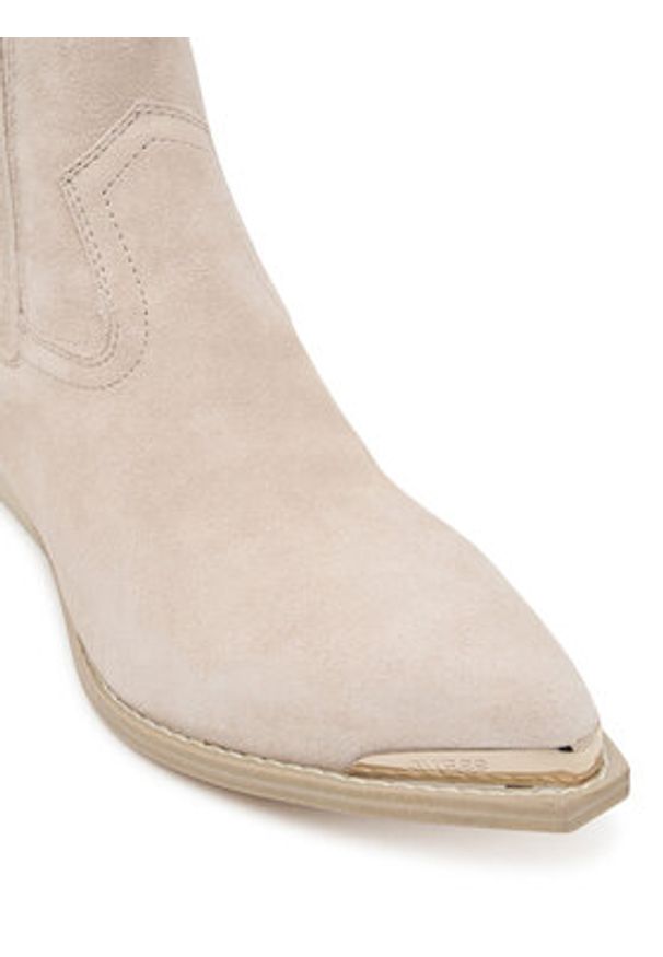 Guess Kowbojki FLTLN2 SUE10 Beżowy. Kolor: beżowy. Materiał: skóra, zamsz