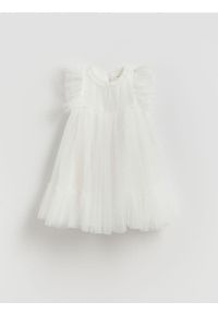 Reserved - Tiulowa sukienka - złamana biel. Materiał: tiul
