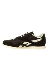 Buty do chodzenia damskie Reebok CL NYLON SLIM EP. Zapięcie: sznurówki. Kolor: czarny, wielokolorowy. Materiał: syntetyk, nylon, materiał, skóra, tkanina. Szerokość cholewki: normalna. Model: Reebok Nylon. Sport: turystyka piesza