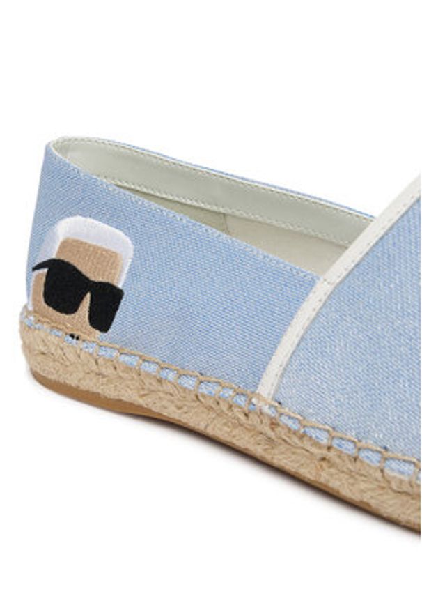 Karl Lagerfeld - KARL LAGERFELD Espadryle Kamini KL80111G Błękitny. Kolor: niebieski. Materiał: materiał