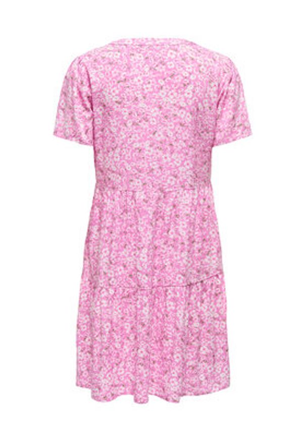 only - ONLY Sukienka letnia Zally 15262674 Różowy Regular Fit. Kolor: różowy. Materiał: wiskoza. Sezon: lato