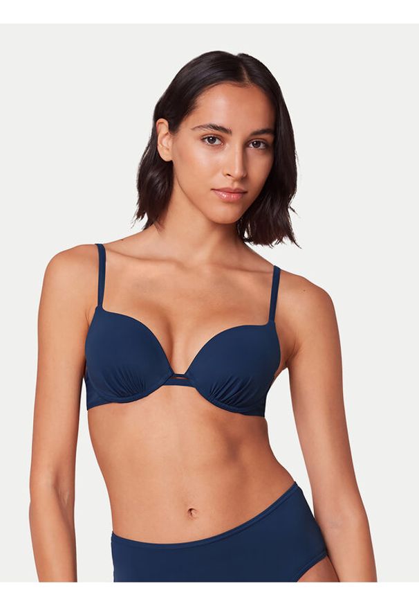 Triumph Góra od bikini Summer Mix & Match 10214740 Granatowy. Kolor: niebieski. Materiał: syntetyk