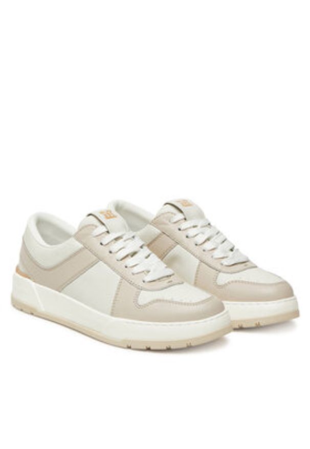 Max Mara Sneakersy Chillblock 2524766051650 Beżowy. Kolor: beżowy. Materiał: skóra