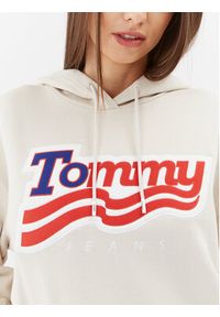 Tommy Jeans Bluza DW0DW17689 Beżowy Relaxed Fit. Kolor: beżowy. Materiał: bawełna