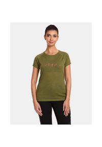 Damska koszulka z wełny merynosów Kilpi ZARJA-W. Kolor: zielony. Materiał: wełna #1
