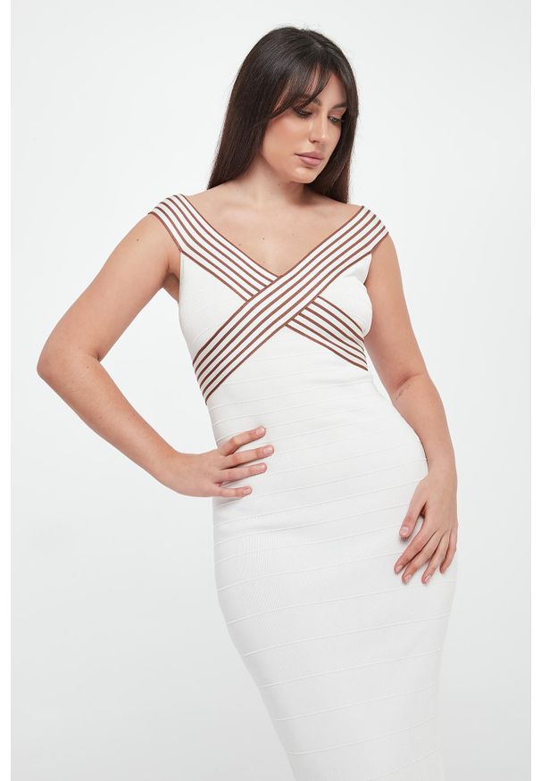 Elisabetta Franchi - Sukienka damska dzianinowa ELISABETTA FRANCHI. Materiał: dzianina