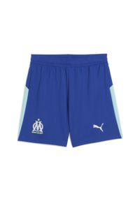 Puma - Młodzieżowe szorty Olympique Marsylia 25/26 PUMA Vivid Blue Bleu Azur. Kolor: niebieski. Materiał: tkanina. Sport: piłka nożna