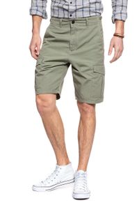 Lee - SPODENKI LEE FATIGUE SHORT LICHEN GREEN L73BCJ82. Materiał: materiał