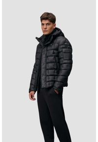 Blauer USA - BLAUER Czarna pikowana męska kurtka Caspar Short Jackets, Rozmiar M. Kolor: czarny. Materiał: materiał. Styl: klasyczny #5