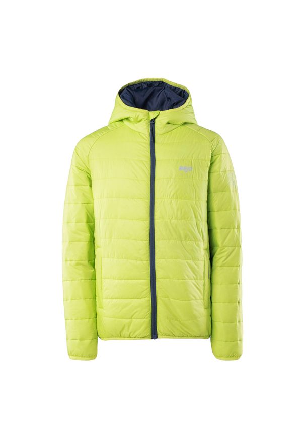 BEJO - Kurtka dziecięca z kapturem Bejo Loke. Typ kołnierza: kaptur. Kolor: żółty, wielokolorowy, zielony. Materiał: puch