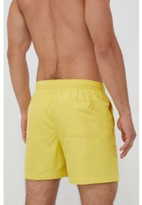 Calvin Klein szorty kąpielowe kolor żółty. Kolor: żółty. Materiał: poliester #4