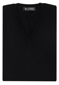 Lanieri Fashion - Czarny bezrękawnik męski SW19. Kolor: czarny. Materiał: akryl, wełna, materiał. Długość rękawa: bez rękawów #1