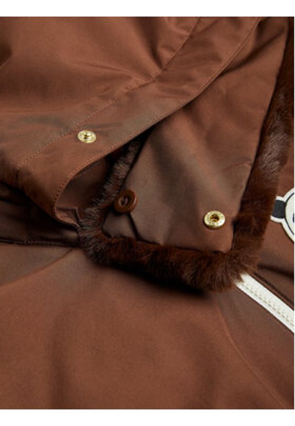 Mini Rodini Kurtka narciarska Panda 2376013816 Brązowy Regular Fit. Kolor: brązowy. Materiał: syntetyk. Sport: narciarstwo