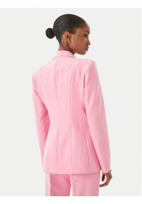 Maryley Marynarka 26EB139/43BB Różowy jasny Regular Fit. Kolor: różowy. Materiał: syntetyk #5