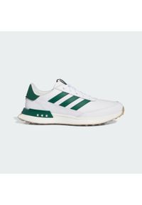 Adidas - Buty S2G Spikeless Leather 24 Golf. Kolor: biały, zielony, wielokolorowy, brązowy. Materiał: skóra. Szerokość cholewki: normalna. Sport: golf