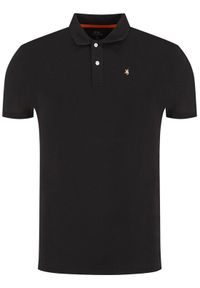 La Martina Polo Piquet CCMP02 PK001 Czarny Slim Fit. Typ kołnierza: polo. Kolor: czarny. Materiał: bawełna #1