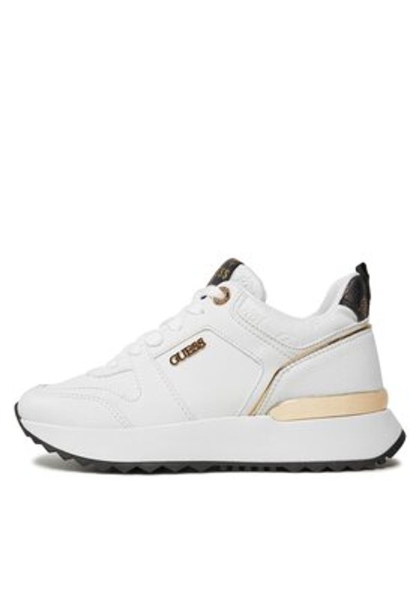 Guess Sneakersy Kaddy FL8DDY ELE12 Biały. Kolor: biały. Materiał: skóra