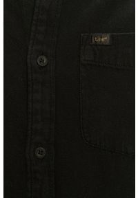 Lee Koszula jeansowa męska kolor czarny regular z kołnierzykiem button-down. Typ kołnierza: button down. Kolor: czarny. Materiał: jeans. Długość rękawa: długi rękaw. Długość: długie. Wzór: gładki #3