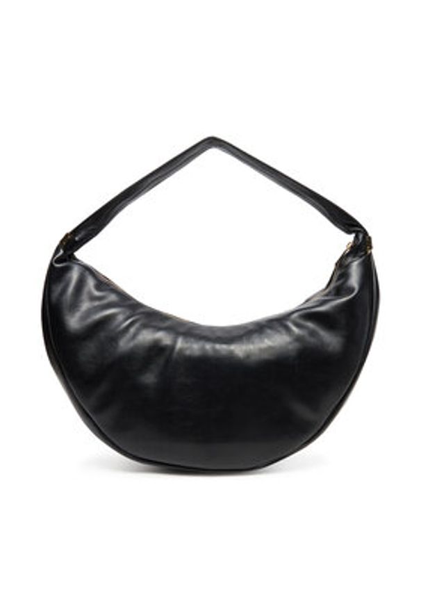 Calvin Klein Torebka Pinched Soft Crescent Lg LV04F3009G Czarny. Kolor: czarny. Materiał: skórzane