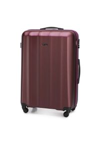 Wittchen - Duża walizka z polikarbonu fakturowana bordowa. Kolor: czerwony. Materiał: guma. Styl: klasyczny #6