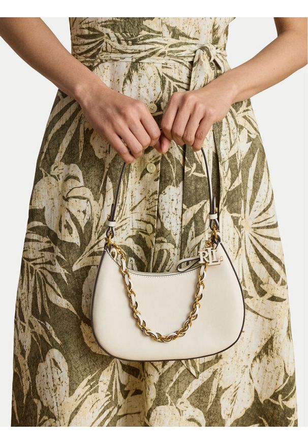 Lauren Ralph Lauren - LAUREN RALPH LAUREN Torebka 431P11747006 Kremowy. Kolor: kremowy. Materiał: skórzane