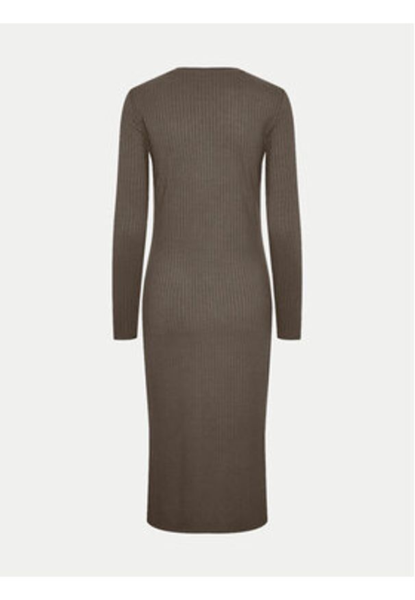 Pieces Sukienka codzienna Kylie 17126214 Brązowy Slim Fit. Okazja: na co dzień. Kolor: brązowy. Materiał: syntetyk. Typ sukienki: proste. Styl: casual