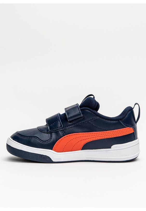 Buty sportowe dziecięce Puma Multiflex SL V PS (380740-02). Okazja: na co dzień. Zapięcie: rzepy. Kolor: niebieski. Materiał: materiał. Szerokość cholewki: normalna
