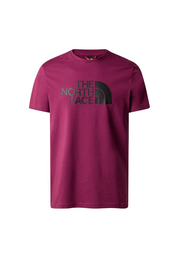 Koszulka The North Face Easy 0A2TX3I0H1 - fioletowa. Kolor: fioletowy. Materiał: bawełna. Długość rękawa: krótki rękaw. Długość: krótkie. Wzór: nadruk