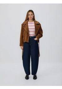 Reserved - T-shirt w paski - wielobarwny. Materiał: dzianina, bawełna. Wzór: paski