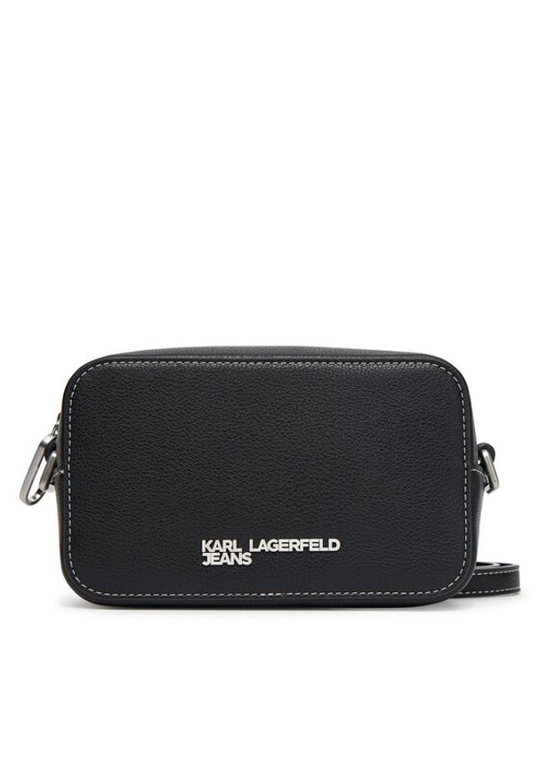 Karl Lagerfeld Jeans Torebka A3W30012 Czarny. Kolor: czarny. Materiał: skórzane