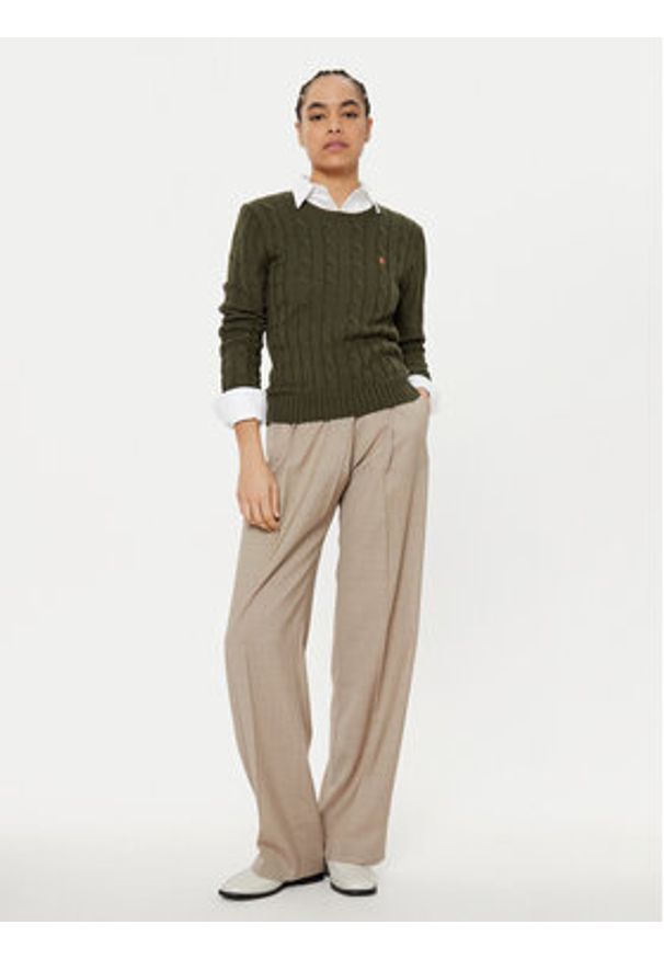 Polo Ralph Lauren Sweter 211891640030 Zielony Regular Fit. Typ kołnierza: polo. Kolor: zielony. Materiał: bawełna