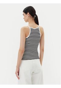 Pieces Top Jane 17155477 Czarny Slim Fit. Kolor: czarny. Materiał: wiskoza #5
