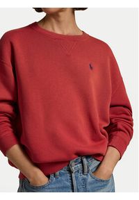 Polo Ralph Lauren Bluza 211943006016 Czerwony Relaxed Fit. Typ kołnierza: polo. Kolor: czerwony. Materiał: bawełna #5