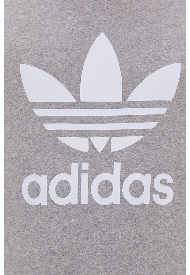 adidas Originals - T-shirt bawełniany. Okazja: na co dzień. Kolor: szary. Materiał: bawełna. Wzór: nadruk. Styl: casual