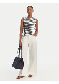 Weekend Max Mara Top Multih 2615941092 Granatowy Regular Fit. Kolor: niebieski. Materiał: bawełna #3