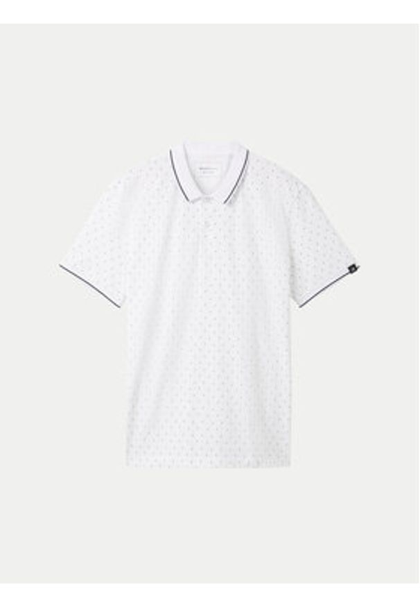 Tom Tailor Denim Polo 1040465 Biały Regular Fit. Typ kołnierza: polo. Kolor: biały. Materiał: bawełna