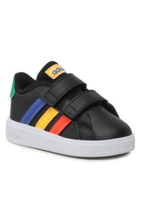Adidas - adidas Sneakersy Grand Court Lifestyle Hook and Loop Shoes HP8918 Czarny. Kolor: czarny. Materiał: syntetyk