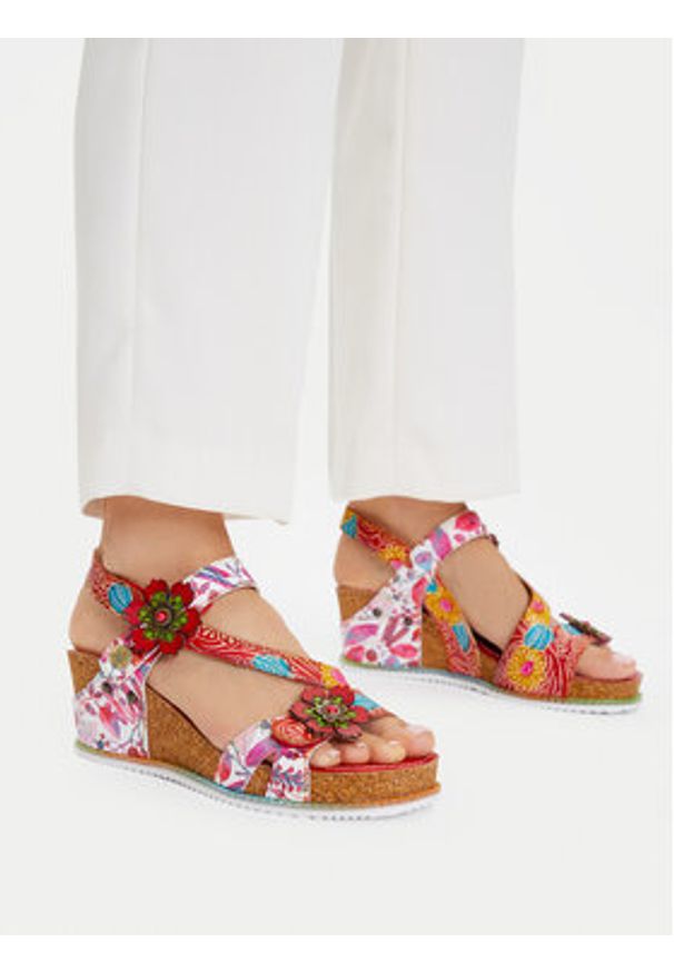 Laura Vita Sandały Bonito 27 Czerwony. Kolor: czerwony. Materiał: skóra