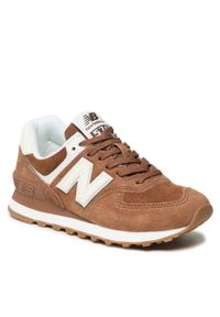 Sneakersy New Balance WL574NA Brązowy. Kolor: brązowy. Materiał: zamsz, skóra. Model: New Balance 574 #1