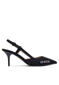 Love Moschino - LOVE MOSCHINO Szpilki JA10267G1NIMX00040 Czarny. Kolor: czarny. Materiał: materiał. Obcas: na szpilce