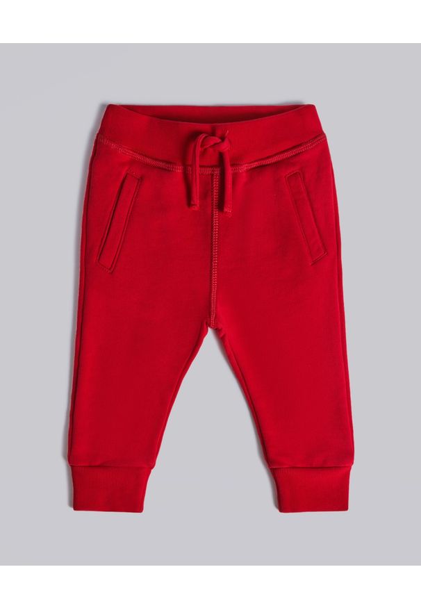 DSQUARED2 KIDS - Czerwone spodnie dresowe 0-3 lata. Kolor: czerwony. Materiał: dresówka. Sezon: lato