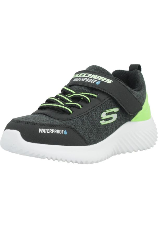 skechers - Buty SKECHERS BOUNDER-DRIPPER DROP Czarny. Kolor: czarny. Materiał: syntetyk, tkanina. Styl: sportowy. Model: Skechers Sport. Sport: turystyka piesza