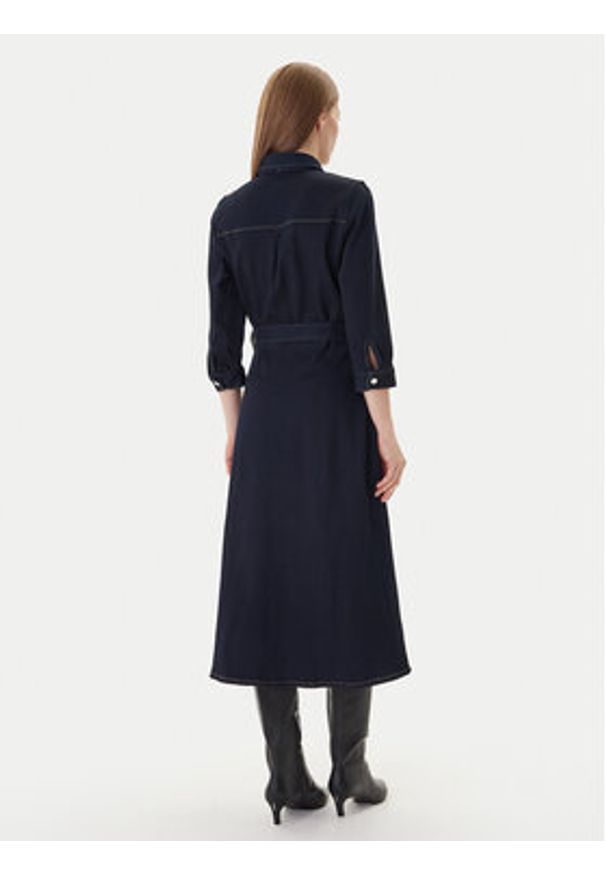 Morgan Sukienka jeansowa 252-RJEANA Granatowy Regular Fit. Kolor: niebieski. Materiał: bawełna